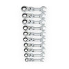 GearWrench 10 Piece 72-Tooth 12 Point Stubby Flex Head Ratcheting Combination Metric Wrench Set