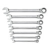 GearWrench 7 Piece 72-Tooth 12 Point Ratcheting Combination Metric Wrench Set