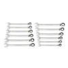GearWrench 12 Piece 90-Tooth 12 Point Metric Reversible Ratcheting Wrench Set