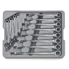GearWrench 12 Piece 72-Tooth 12 Point XL X-Beam Ratcheting Combination Metric Wrench Set
