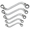 GearWrench 5 Piece 72-Tooth 12 Point Reversible S-Shape Double Box Ratcheting Metric Wrench Set
