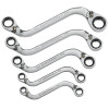 GearWrench 5 Piece 72-Tooth 12 Point Reversible S-Shape Double Box Ratcheting Metric Wrench Set