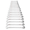 GearWrench 16 Piece 120XP Universal Spline XL Ratcheting Combination SAE Wrench Set