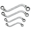 GearWrench 4 Piece 72-Tooth 12 Point Reversible S-Shape Double Box Ratcheting SAE Wrench Set