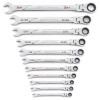 GearWrench 11 Piece 120XP Universal Spline XL Flex Head Ratcheting Combination SAE Wrench Set