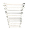 GearWrench 11 Piece 12 Point Long Pattern Combination SAE Wrench Set with Tool Roll