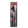 GearWrench 4 Piece 1/4 Inch, 3/8 Inch, and 1/2 Inch Drive 120XP Full Polish Flex Handle Teardrop Ratchet Set