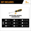 GearWrench 9 Piece Slotted Dual Material Screwdriver Set in Foam Storage Tray