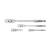 GearWrench 4 Piece 1/4 Inch, 3/8 Inch & 1/2 Inch Drive 120XP Flex Head Teardrop Ratchet Set