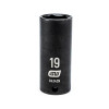 GearWrench 3/8 Inch Drive 6 Point Deep Impact Metric Socket 19mm