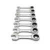 GearWrench 7 Piece 72-Tooth 12 Point Stubby Ratcheting Combination SAE Wrench Set