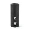 GearWrench 1/4 Inch Drive 6 Point Deep Impact Metric Socket 13mm