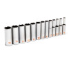 GEARWRENCH 13 Piece 1/4" Drive 6 Point Metric Hi-Viz Deep Socket Set