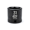 GearWrench 1/2 Inch Drive 6 Point Standard Impact Metric Socket 31mm