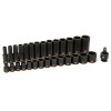 GEARWRENCH 29 Piece 3/8" Drive 6 Point Metric Hi-Viz Standard & Deep Impact Socket Set