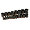 GEARWRENCH 19 Piece 1/2" Drive 6 Point SAE Hi-Viz Impact Socket Set