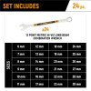 GEARWRENCH 24 Piece 12 Point Metric Hi-Viz Long Pattern Combination Wrench Set in Foam Storage Tray