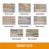 GEARWRENCH 1858 Piece MEGAMOD Mechanics Tool Set in Premium Modular Foam Trays with Tool Storage & Shop Equipment