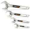 GEARWRENCH 4 Piece 6", 8", 10", 12" Chrome Adjustable Wrench Set