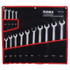 SUNEX 14 Pc. SAE Full Polish V-Groove Combi Wrench Set