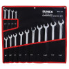 SUNEX 14 Pc. SAE Full Polish V-Groove Combi Wrench Set