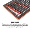 SUNEX 13 Pc. V-Groove Metric Wrench Set in EVA Foam 7mm-19mm