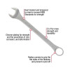 SUNEX 7 Piece SAE Raised Panel Jumbo Combination Wrench Set