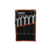 SUNEX 5 piece Metric Full Polished V-Groove Combination Wrench Set