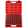 SUNEX 1/2" Drive 14 Piece Metric Deep Impact Socket Set