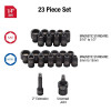 SUNEX IMPACT SOCKET SET 1/4 DR. 23PC MASTER MAGNETIC