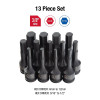 SUNEX 13-Piece 3/8 in. Drive Fractional SAE
