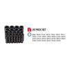 SUNEX 26-Piece 1/2 in. Drive Deep Metric Im