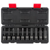 SUNEX 1/2 Inch Drive SAE 4 Inch Long Hex Impact Bit Socket Set - 10 PIece