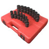 SUNEX 15 PC 1/2" DR 12 PT METRIC UNIV IMPACT SOCKET