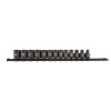 SUNEX 3/8" Dr. Metric Impact Socket Set on Rail