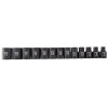 SUNEX 3/8" Dr. Metric Impact Socket Set on Rail