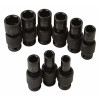 SUNEX SOCKET SET IMPACT 1/2IN. DRIVE 9 PC UNIV STD SAE