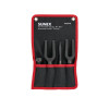 SUNEX Air Hammer Chisel Pneumatic Separator 4 Piece Set in Portable Tool Roll