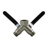 Midland 3-Way Wye Vented Nickel-Plated Brass Ball Valve