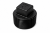 150# Black Malleable Iron Square Head Plug with Male NPT Threads