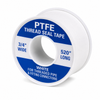 3/4" x 520" White PTFE Thread Seal Tape for Threaded Pipe Connections