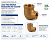 Lead-free bronze reducing 90 degree elbow with female NPT x female NPT connections in multiple size combinations