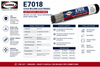 Harris E7018 stick welding electrodes specifications, features, benefits, applications, and available electrode sizes.