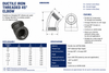 Ductile iron threaded 45° elbow showing technical specifications, dimensions, features, and available sizes.