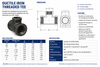 Ductile iron threaded tee showing technical specifications, dimensions, features, and available sizes.
