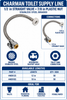 Charman Toilet Supply Line - 1/2" Straight Valve x 7/8" Plastic Nut - Spec Sheet