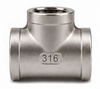 316 Stainless Steel 150# Threaded Tee - SP114