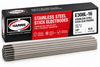 Harris E308L-16 stainless steel stick welding electrodes with product packaging