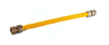 1" OD Yellow Coated Gas Connector - 3/4" MIP x 3/4" FIP