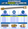 Charman 1/2" OD Uncoated Connector - 1/2" FIP x 1/2" FIP - Spec Sheet